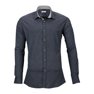 Μαύρο γκρι μοτίβο με γκρι λεπτομέρειες πουκάμισο